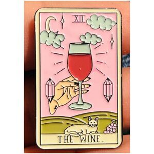 Enamel Pin Tarot The Wine 12 Oracle Card Brooch